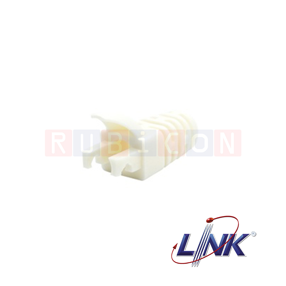 US-6511 CAT5E LOCKING PLUG BOOT, IVORY WHITE (Pack/10Pcs) LINK