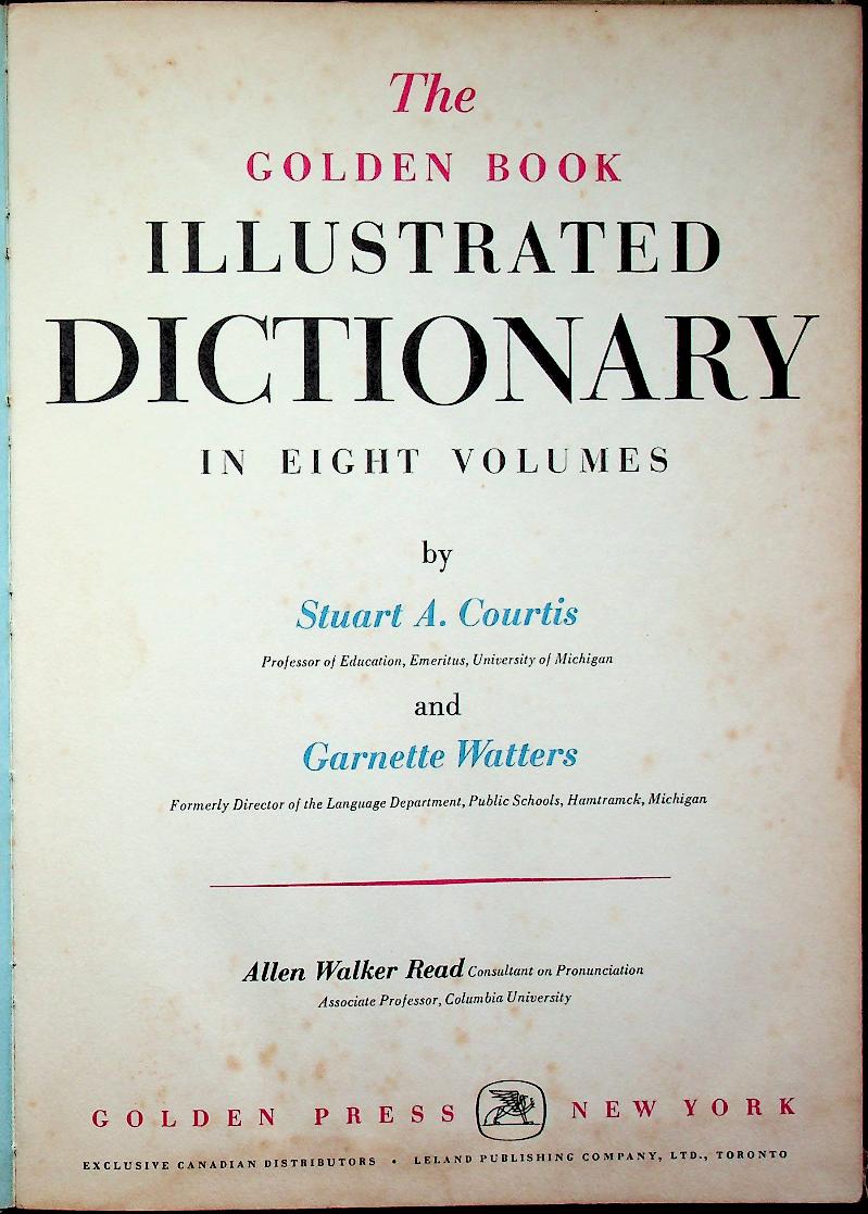 The Golden Book Illustrated DICTIONARY VOLUME 4