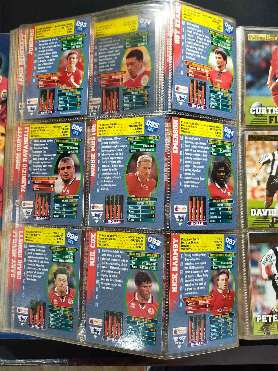 MERLIN'S PREMIER GOLD TRADING CARDS 1996-97 SEASON