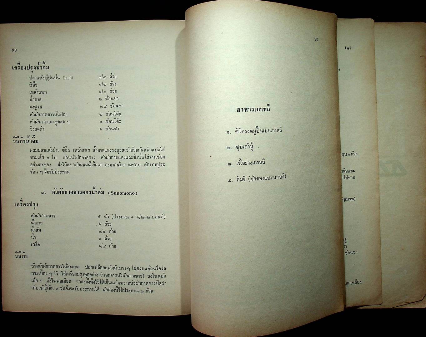 YWCA 1974 ASIAN COOK BOOK ในเล่มมีตำราอาหารหลายเชื้อชาติ