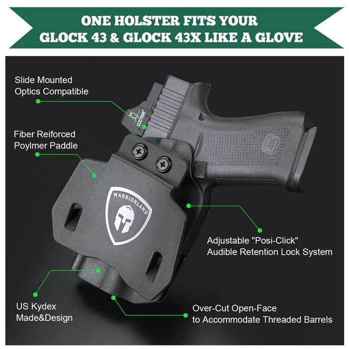 🇹🇭 1097 ไทยแลนด์ แทคติคอล ซองพกนอก KYDEX Warriorland Glock 43/43X