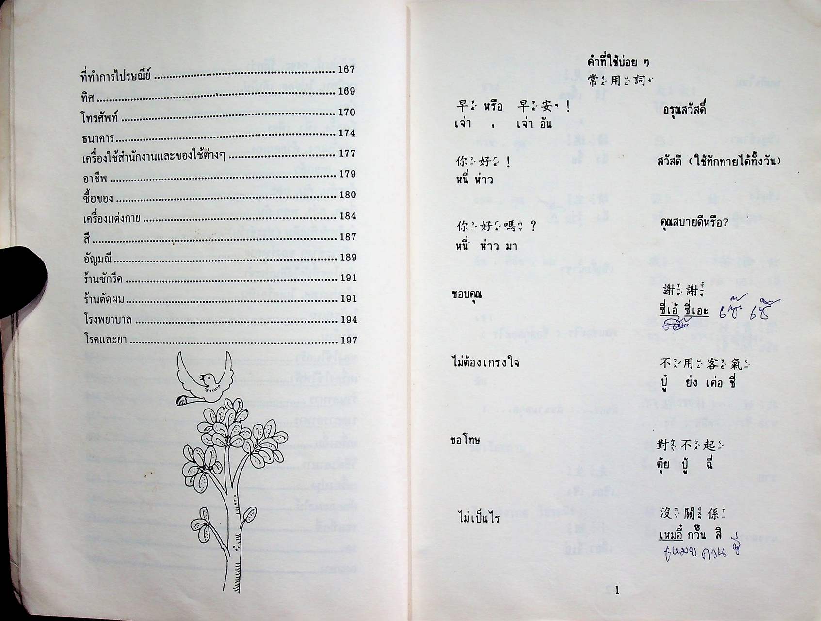 คู่มือภาษาจีนกลาง สำหรับคนงานไทยในไต้หวัน