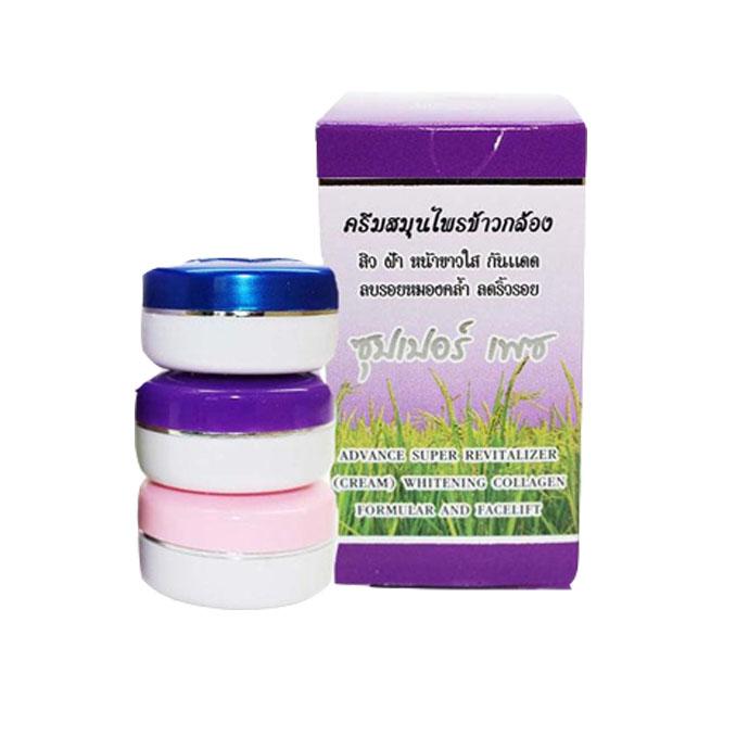 ครีมข้าวกล้องชุด ซุปเปอร์ เฟซ ของแท้ 100% Super Face Extra Whitening & Face Lift