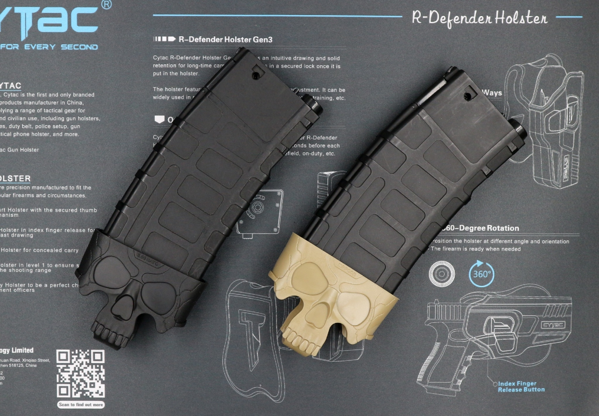 🇹🇭 999 ไทยแลนด์ แทคติคอล ยางดึงแม็ก M4 ลายกะโหลก