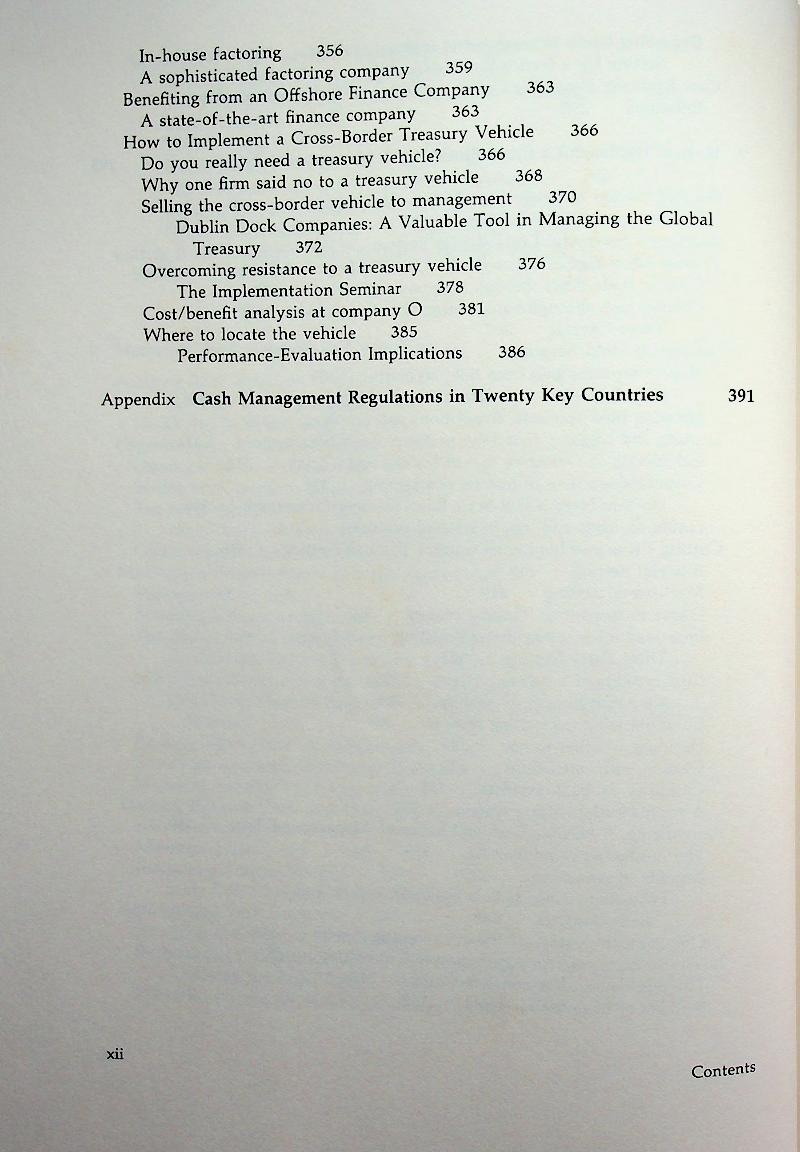 Global Cash Management