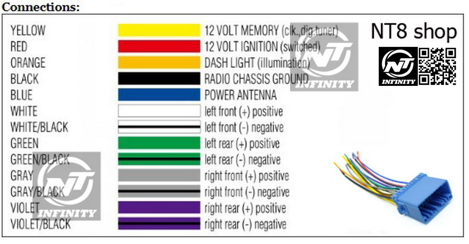 ปลั๊กเครื่องเสียงตรงรุ่น 20 pin Honda 1 (สีฟ้า) Plug adapter Audio