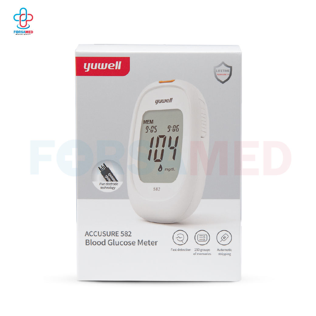 เครื่องตรวจวัดระดับน้ำตาลในเลือด YUWELL Blood Glucose Monitoring รุ่น 582 ประกันตลอดอายุการใช้งาน
