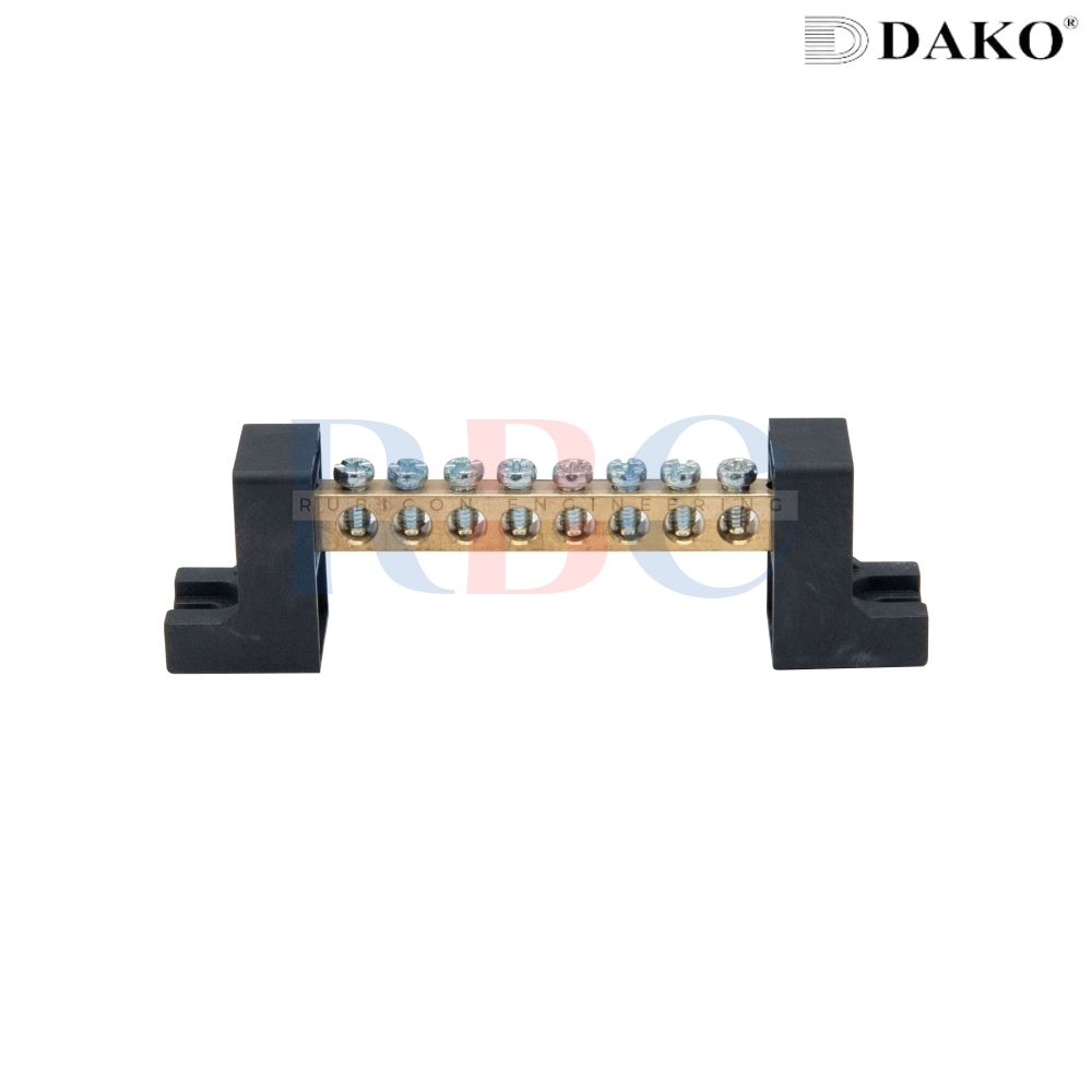 "DAKO" ขั้วต่อสายดิน บาร์กราวด์ สำหรับใช้ในตู้คอนโทรล (GROUNDING BUS–BAR)