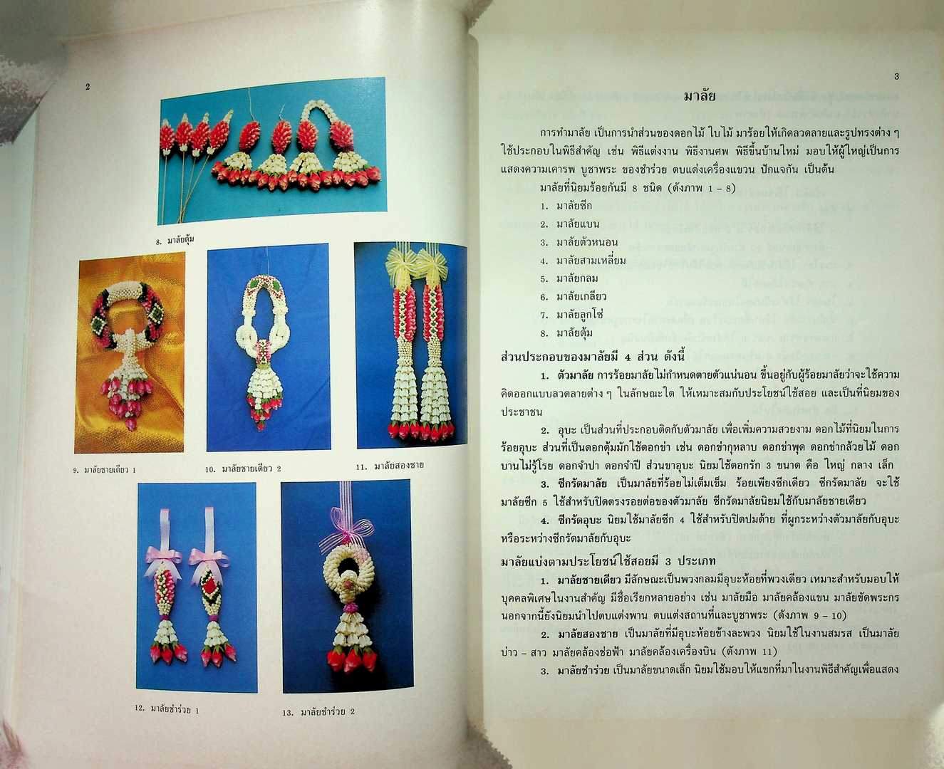 หนังสือเรียน วิชา ช่างดอกไม้สด รายวิชา การร้อยมาลัยแบบต่างๆ