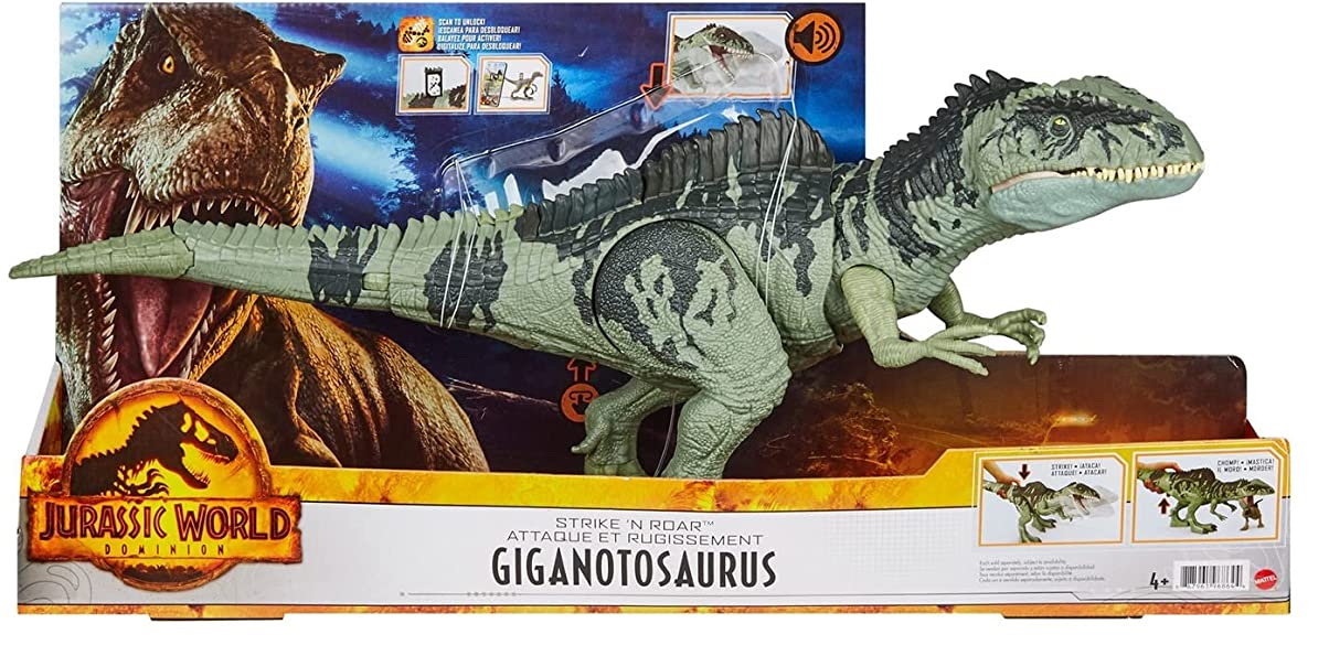**MTS Toys**Mattel Jurassic World Dominion Strike ‘N Roar : GYC94 Giganotosaurus [ความยาวจากหัวถึงหาง 55 ซ.ม.]