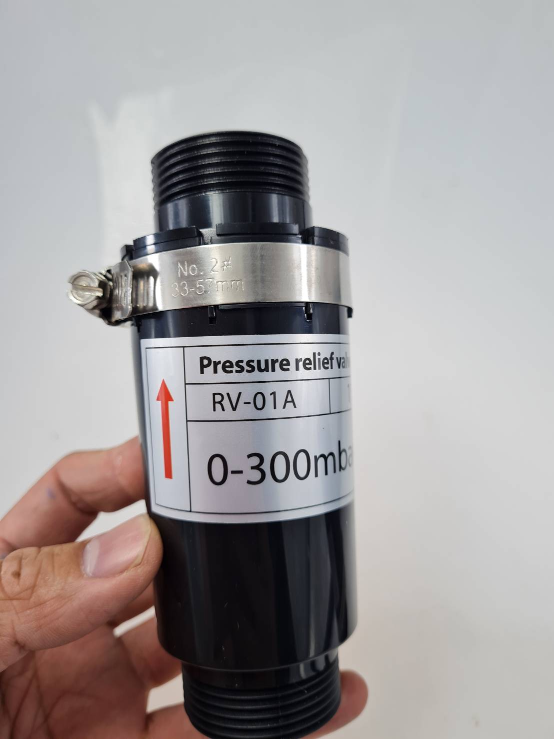 Pressure relief valve 0-300mbar วาล์วจำกัดแรงดันในระบบลมใช้กับ Ring blower และ Root Blower ป้องกันการอั้นของลม