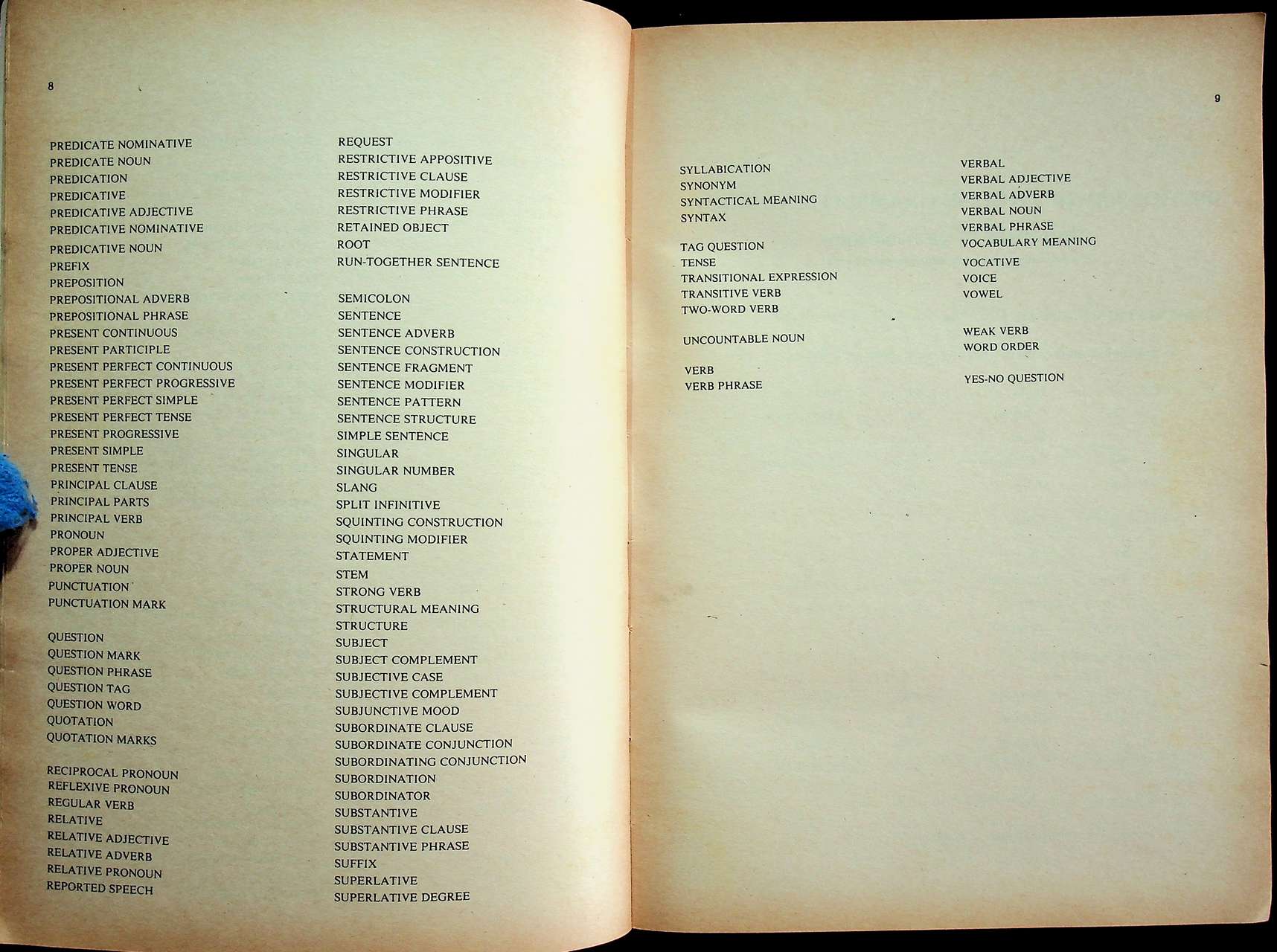 DICTIONARY OF ENGLISH GRAMMATICAL TERMS ปทานุกรมศัพท์ไวยากรณ์อังกฤษ