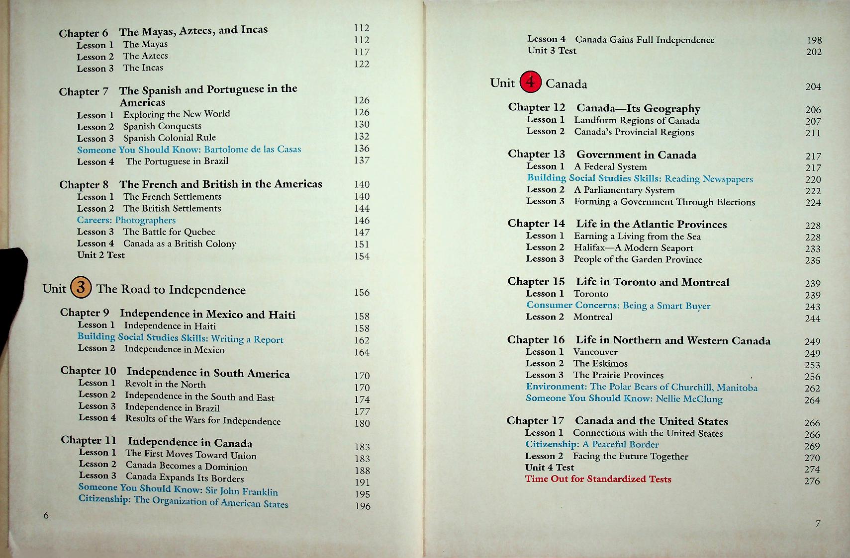 SCOTT, FORESMAN SOCIAL STUDIES : Western Hemisphere LATIN AMERICA and CANADA