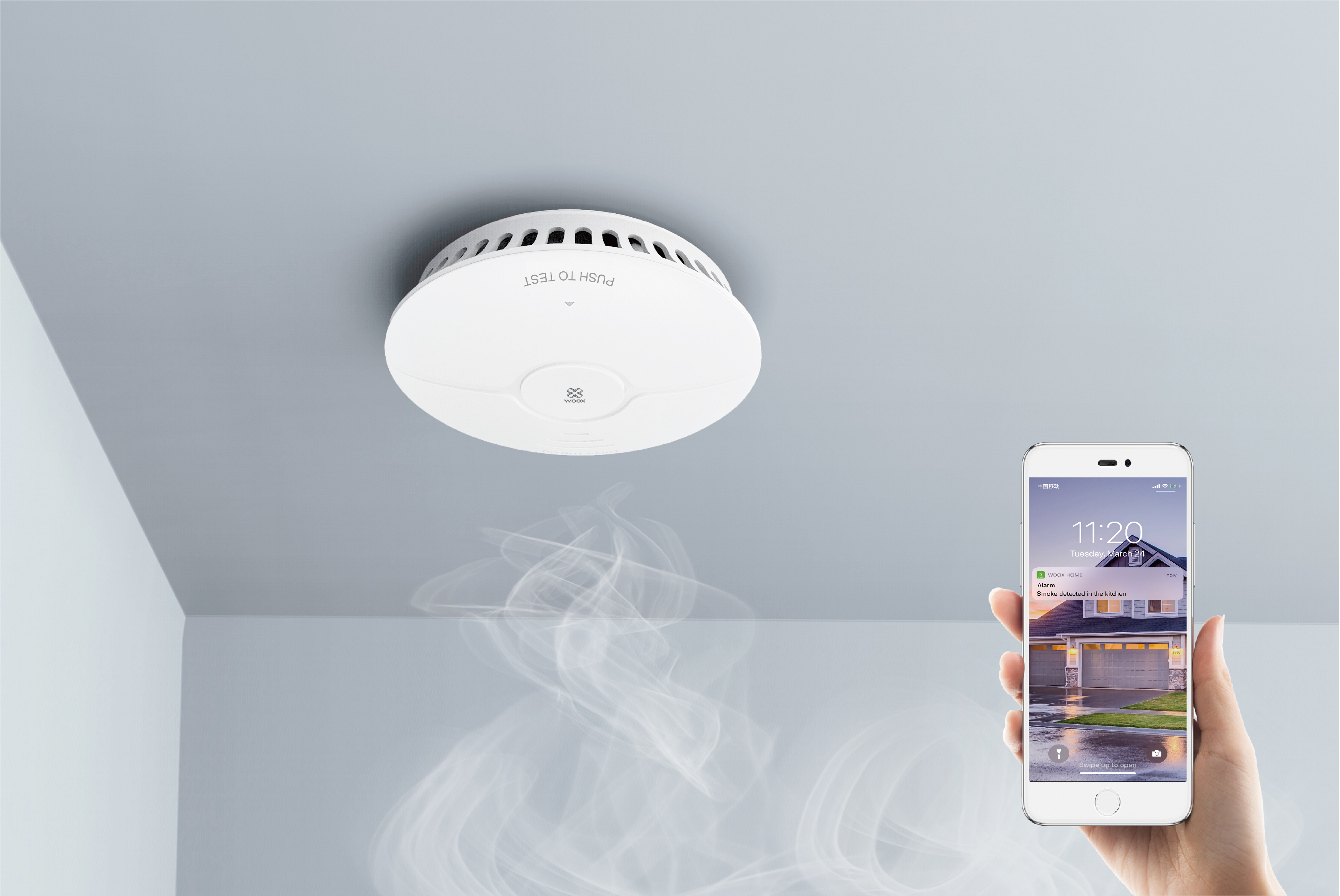 Smoke Sensor Zigbee Security อุปกรณ์รักษาความปลอดภัยครบวงจรไร้สาย (แบบแยกชิ้น) สั่งงานผ่านแอพ Smartlife tuya