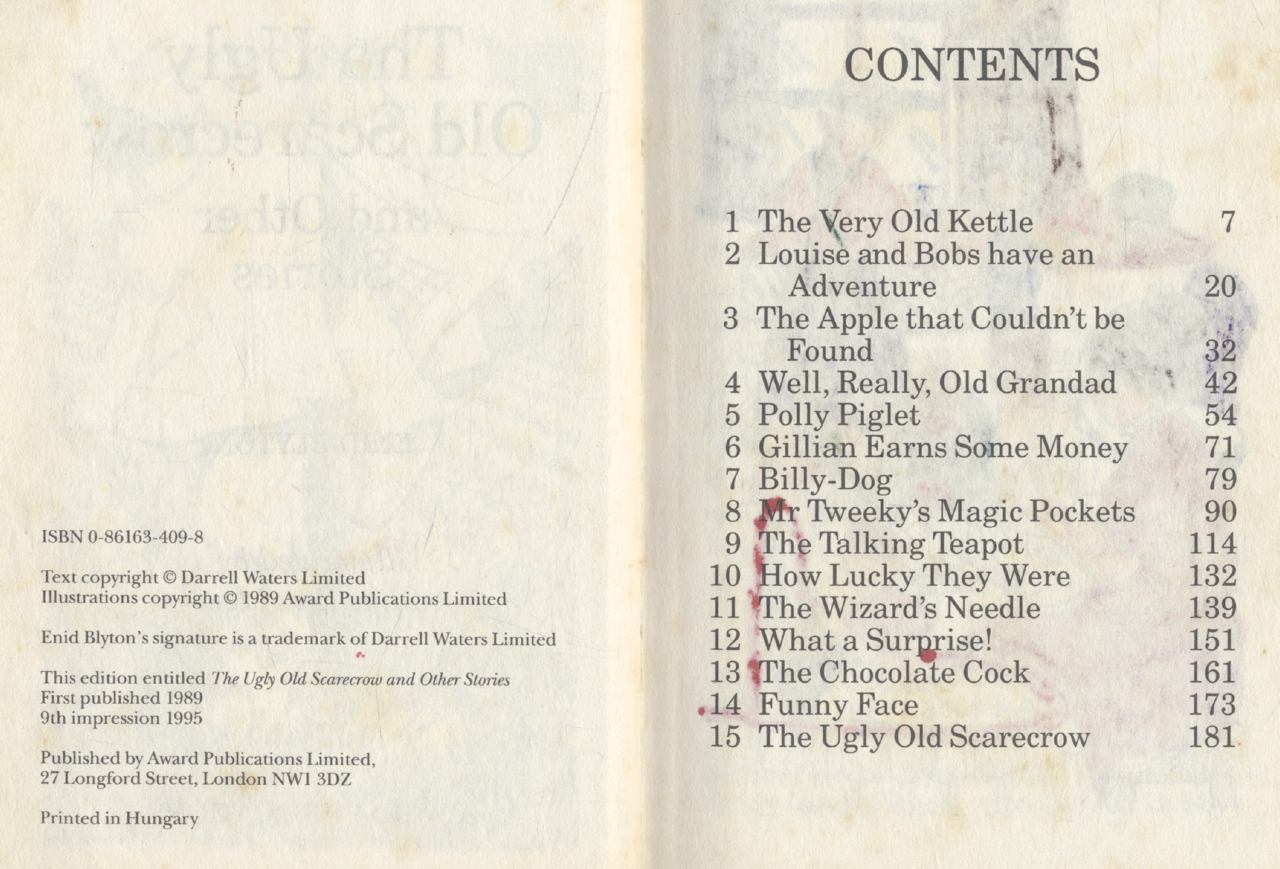 The UGLY OLD SCARECROW AND OTHER STORIES