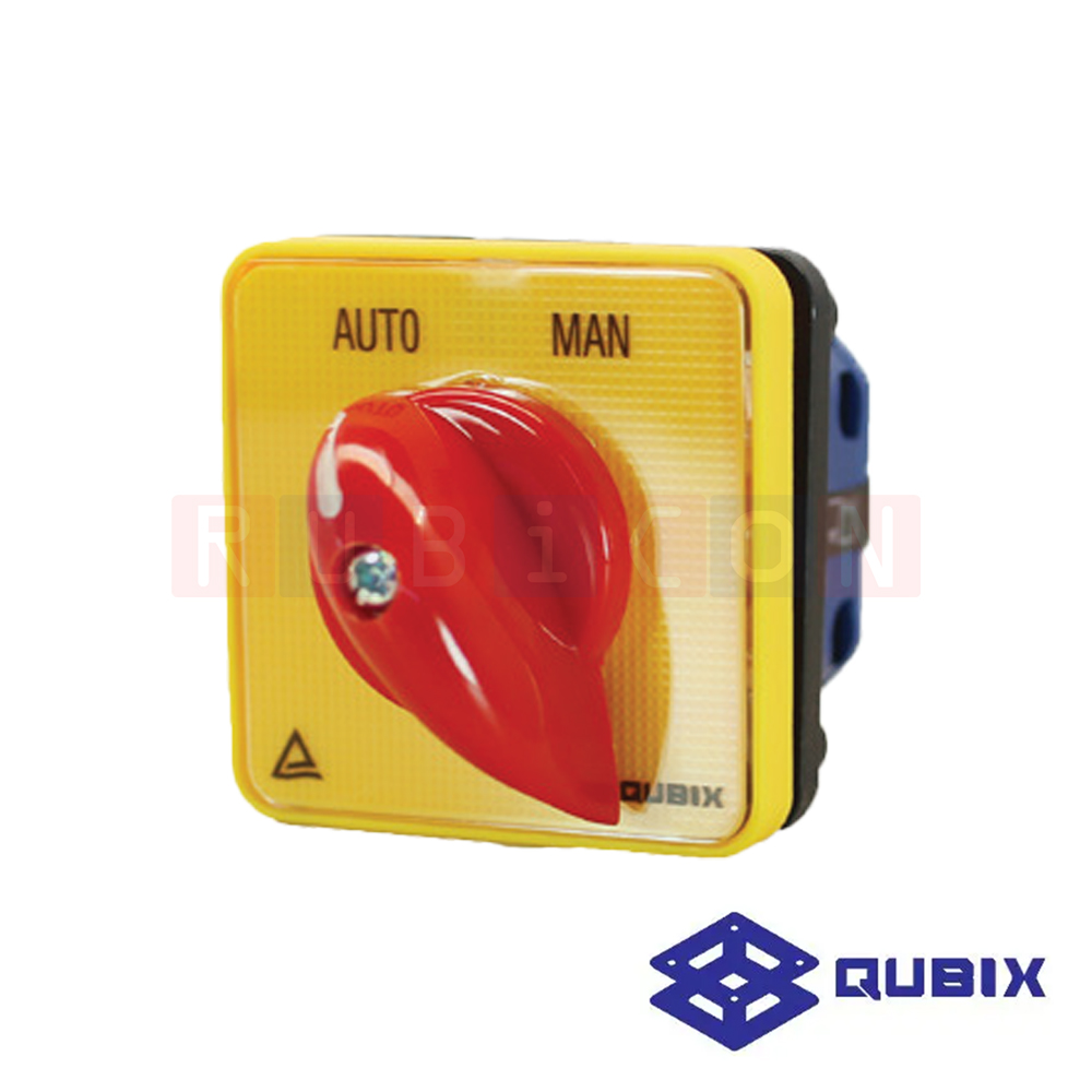QUBIX SA16-2-1/61037-B03E สวิตช์สับเปลี่ยนสองทางไม่มีตำแหน่งปิด 1P 16A 3kW / 5.5kW 48×48มม. (CHANGE OVER SWITCHES WITHOUT OFF)