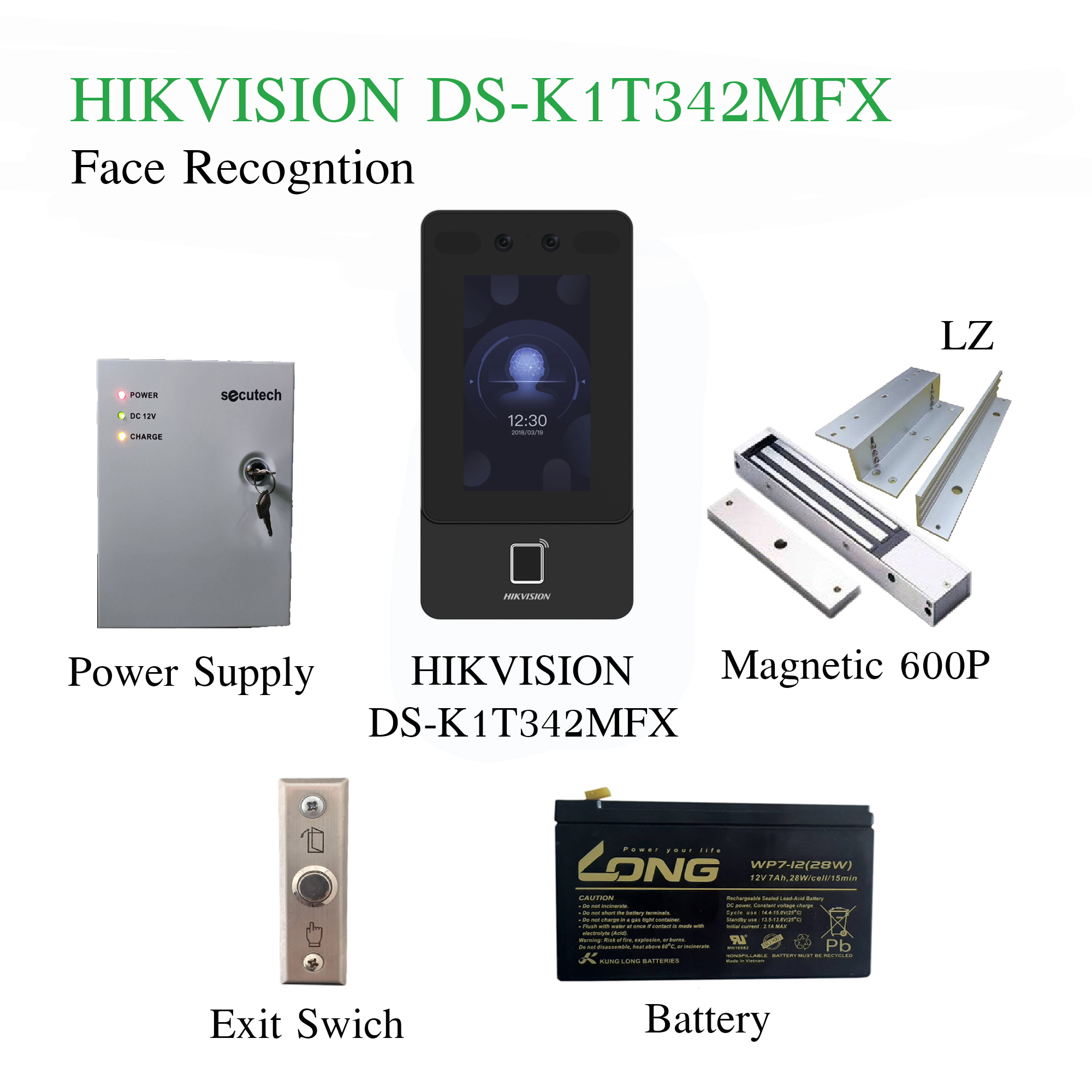 เครื่องสแกนใบหน้า Hikvision DS-K1T342MFX