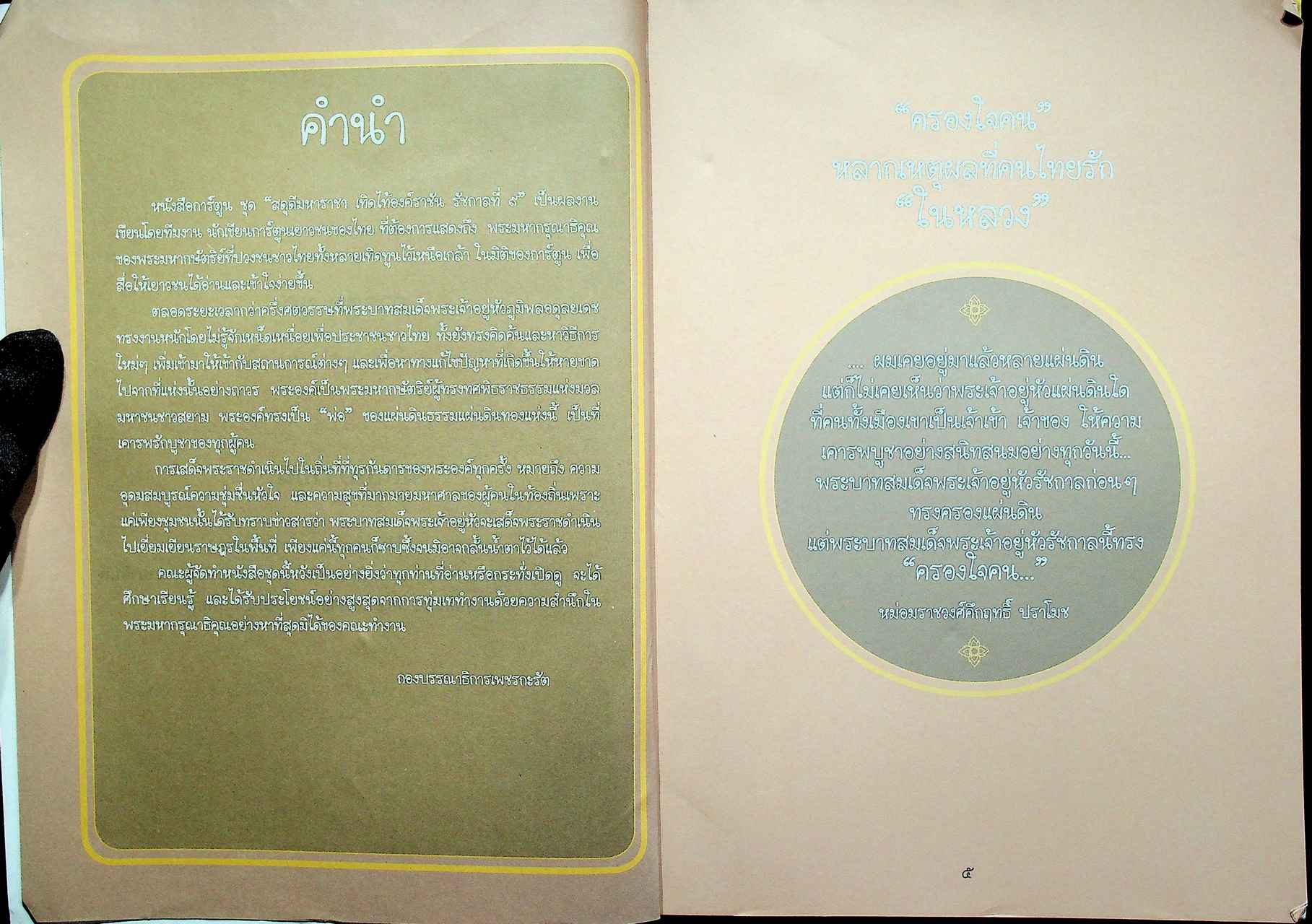 การ์ตูนฉบับเยาวชน ชุด สดุดีมหาราชา เทิดไท้องค์ราชัน รัชกาลที่ ๙