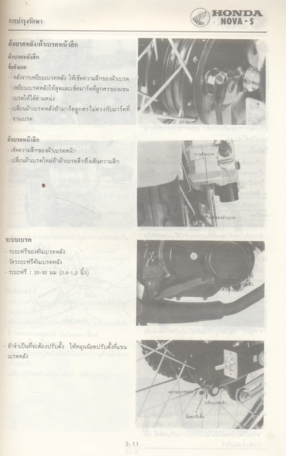 คู่มือการซ่อม HONDA NOVA-S