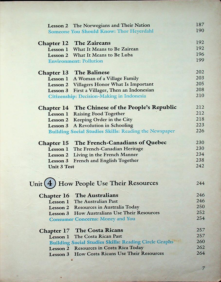 SCOTT, FORESMAN SOCIAL STUDIES Our World: Lands and Cultures