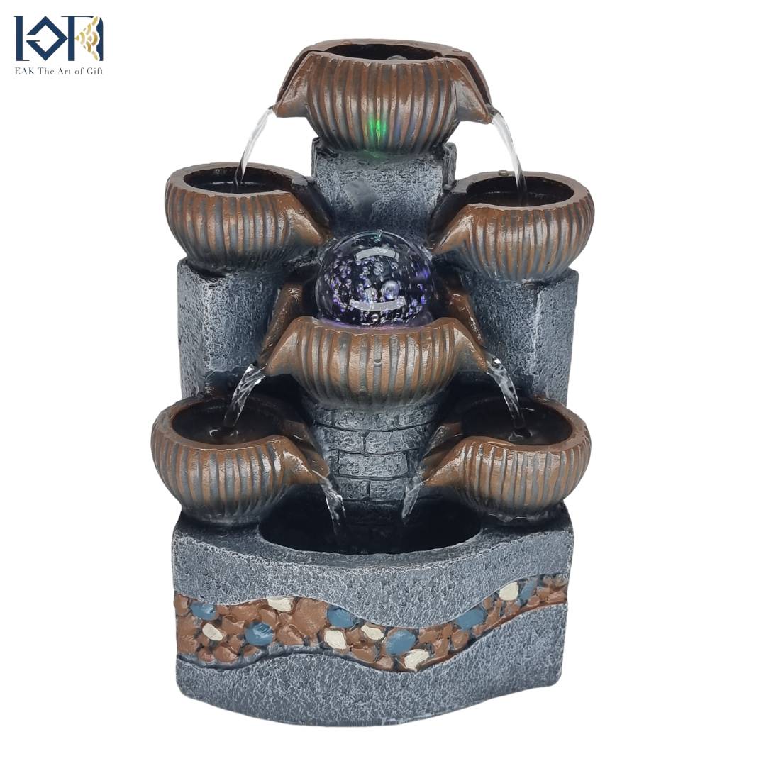 น้ำล้นตั้งโต๊ะ รุ่น9828 เสริมฮวงจุ้ยโชคลาภตกแต่งบ้านตั้งโต๊ะร้านค้า ของขวัญมงคล อ่างน้ำล้นจำลอง