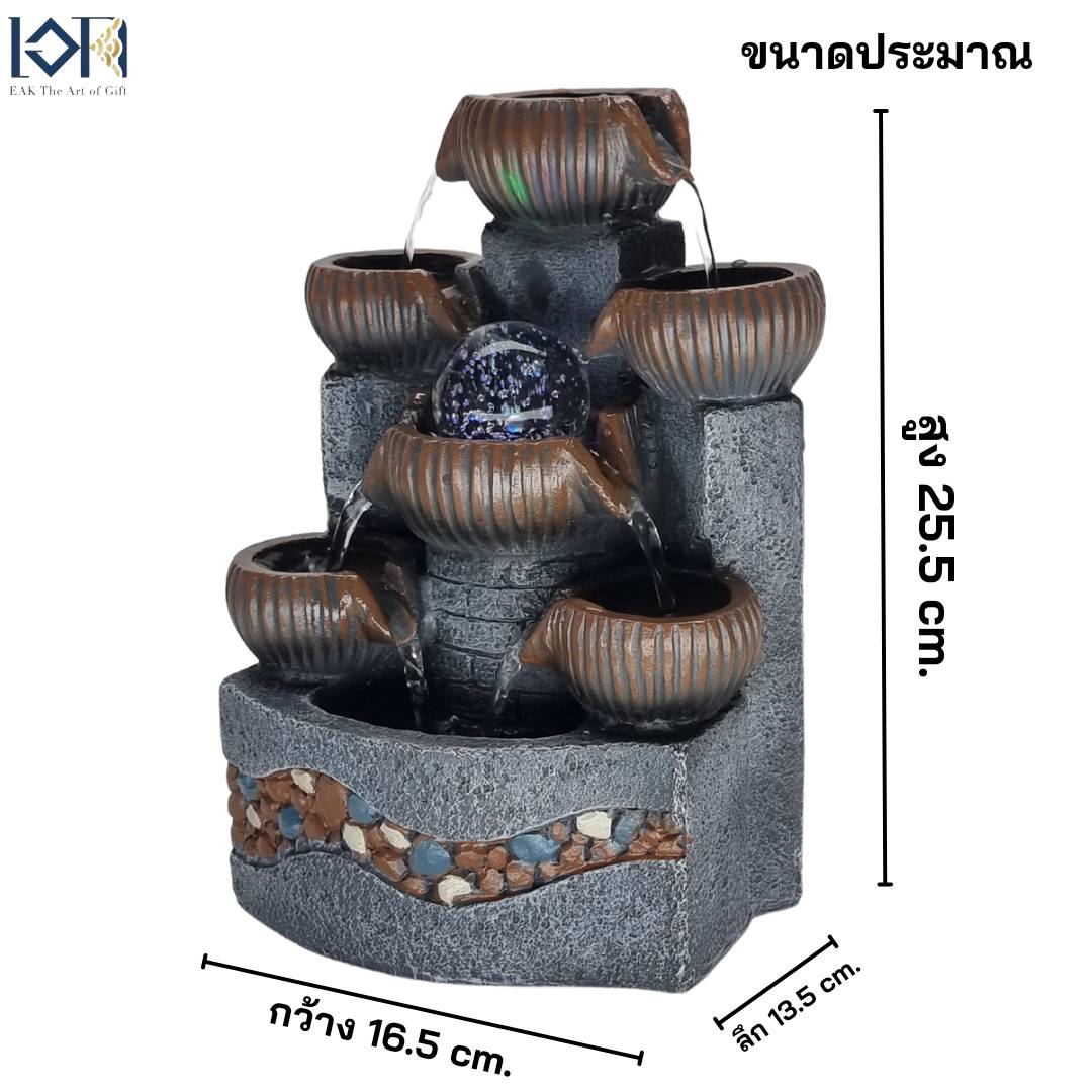 น้ำล้นตั้งโต๊ะ รุ่น9828 เสริมฮวงจุ้ยโชคลาภตกแต่งบ้านตั้งโต๊ะร้านค้า ของขวัญมงคล อ่างน้ำล้นจำลอง