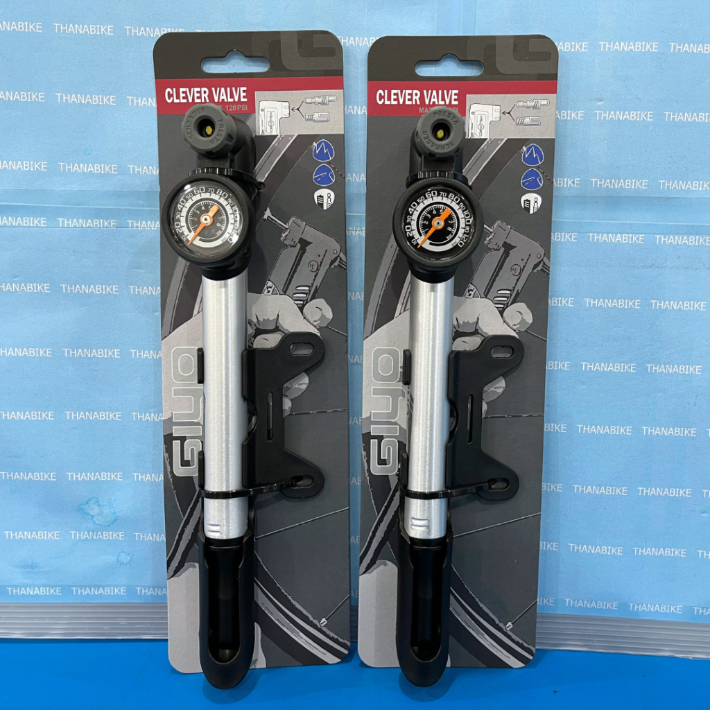 สูบลมจักรยานแบบพกพา GIYO รุ่น GP-43CA รองรับแรงดันสูงสุด 120 PSI