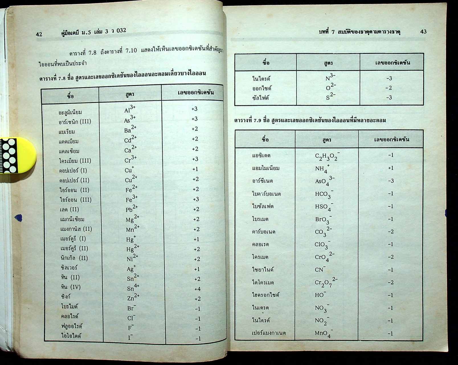 เคมี ม.5 เล่ม 3 ว 032