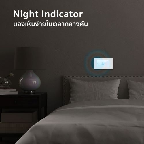 Smarthome wifi smart switch 2 way(3way) สวิชต์สัมผัสต่อไวไฟ ควบคุมการใช้งานผ่านมือถือ(สีขาว) เชื่อมต่อแอพ Smartlife tuy