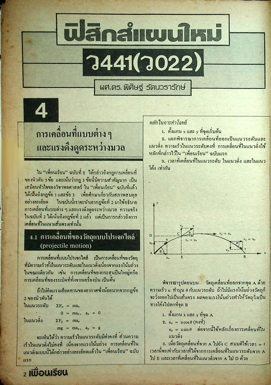 เพื่อนเรียน เพื่อนักเรียนมัธยมปลาย ปีที่ 2 ฉบับที่ 4 สิงหาคม 2524