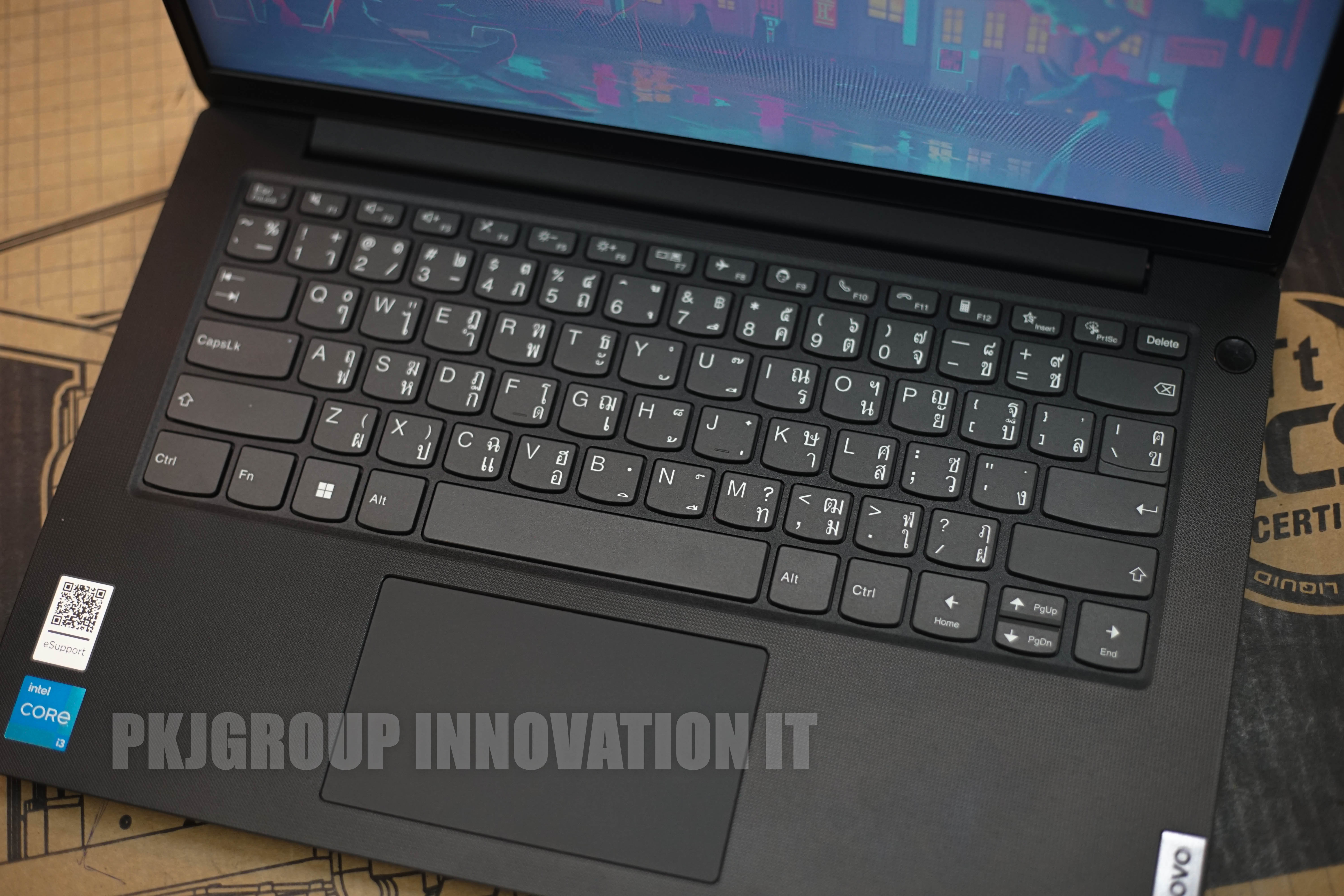 โน๊ตบุ๊คทำงาน Lenovo V14 G2 ITL I3-1115G4 RAM 4GB m.2 256GB UHD Graphic