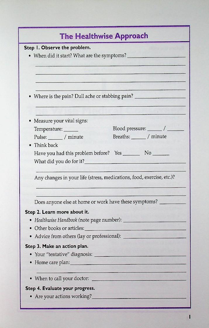 Healthwise HANDBOOK A Self-Care Manual for You