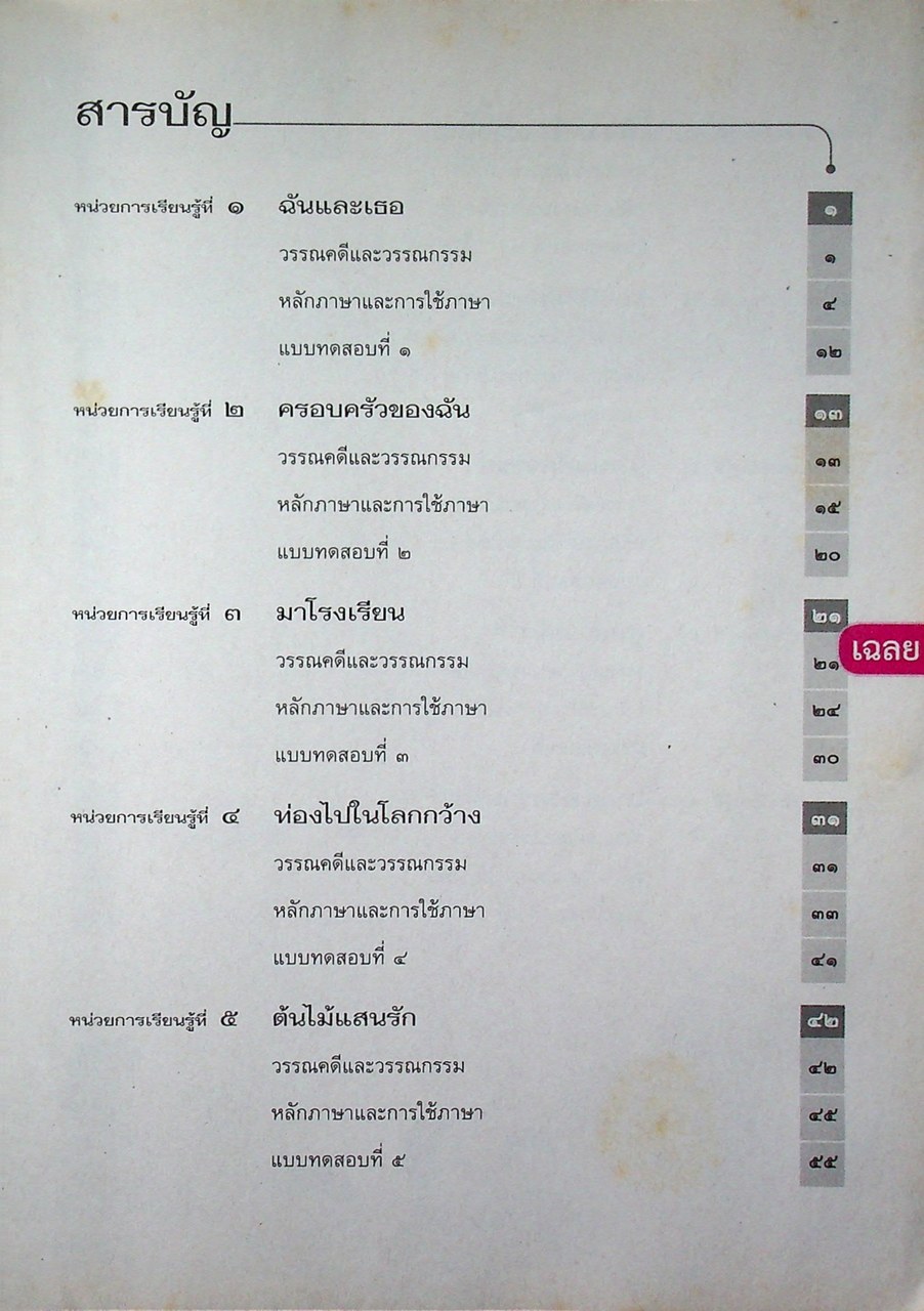 เฉลย สำหรับผู้สอน แบบฝึกหัด รายวิชาพื้นฐาน ภาษาไทย ชั้นประถมศึกษาปีที่ ๑