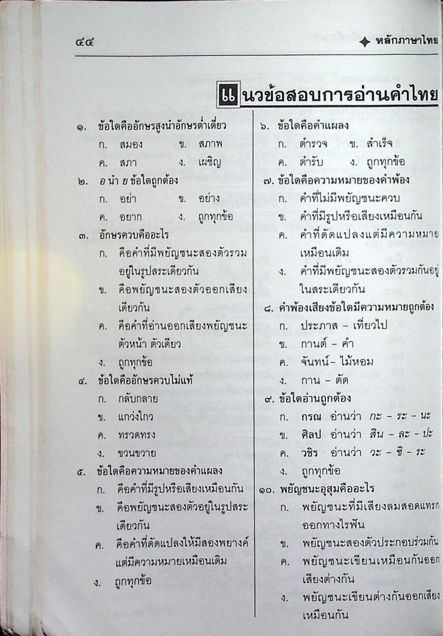 หลักภาษาไทย ฉบับนักเรียน-นักศึกษา