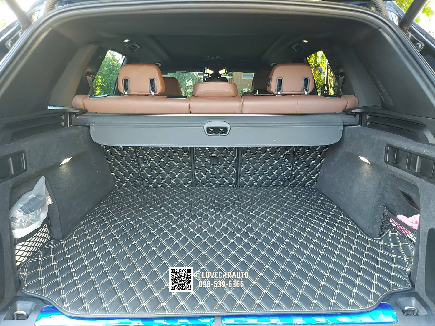 พรมปูพื้นรถยนต์ 6D Bmw X5 2020 สีดำด้ายทองVVIP