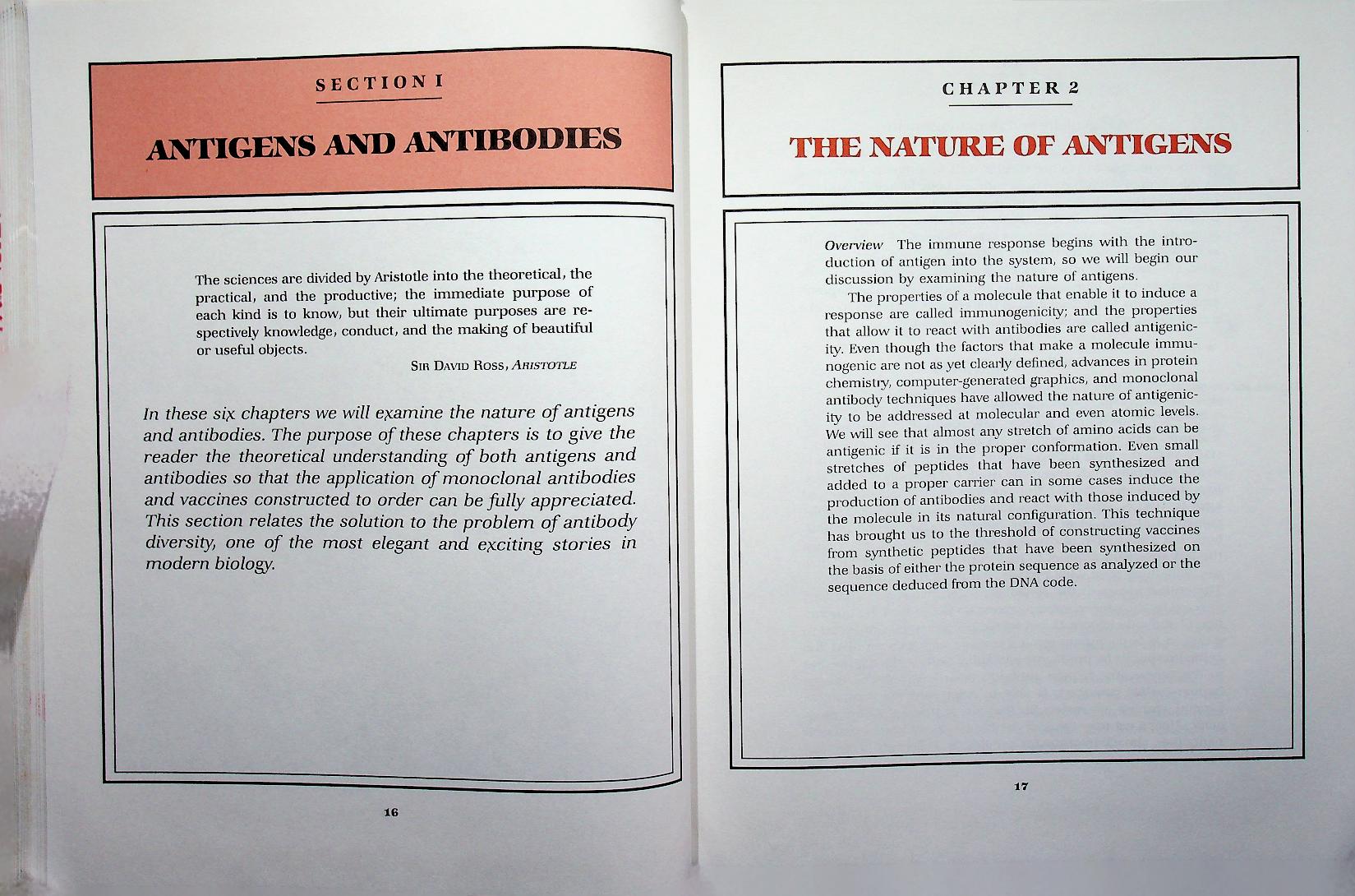 IMMUNOLOGY: A SYNTHESIS