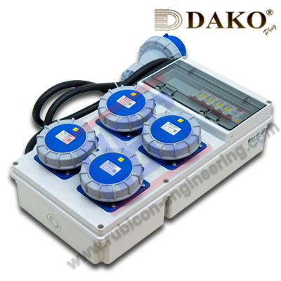 "DAKO PLUG" A10MF04-4 กล่องปลั๊กกระจายไฟ 32A 2P+E 230V IP65 (ชุดปลั๊ก IP67)