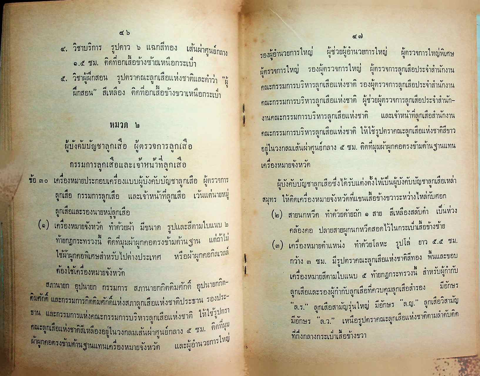 กฎกระทรวงว่าด้วยเครื่องแบบลูกเสือ