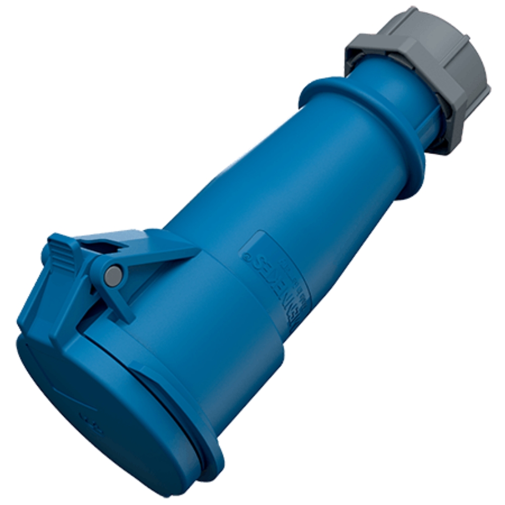 MENNEKES 522 รหัสใหม่ (14513) ปลั๊กตัวเมียกลางทาง (2P+E) 32A 230V IP44