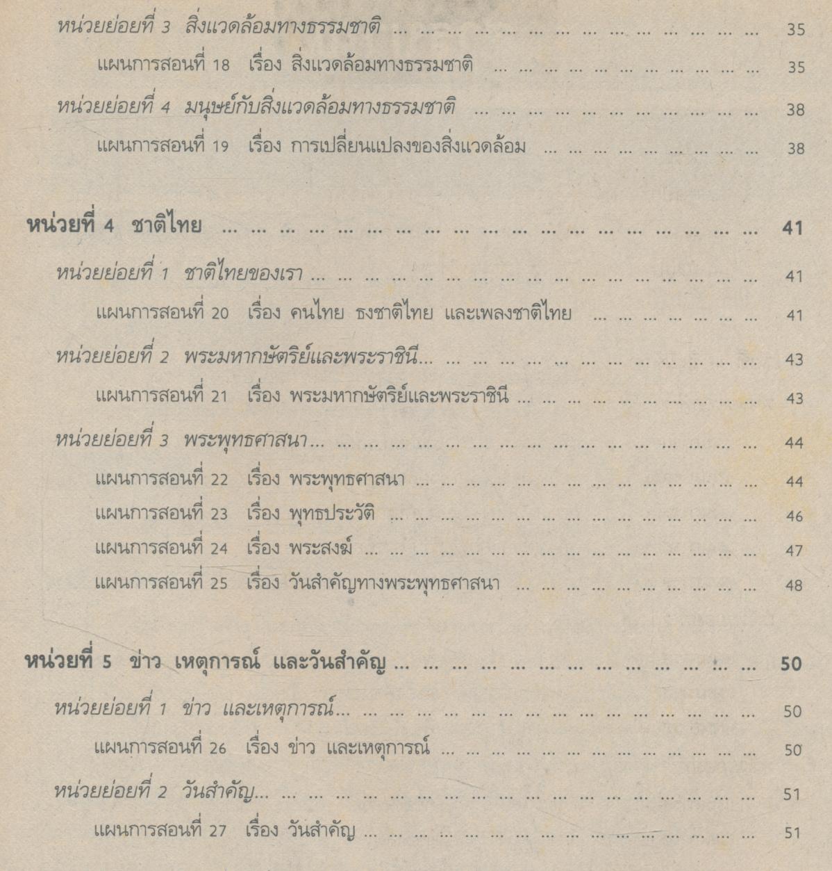 แผนการสอน หนังสือเรียนกลุ่มสร้างเสริมประสบการณ์ชีวิต สปช 2 ชั้นประถมศึกษาปีที่ 2