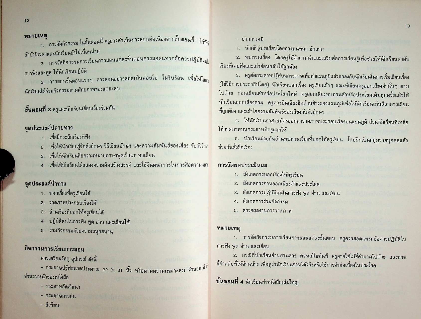 คู่มือครู แนวการจัดกิจกรรมการเรียนการสอนภาษาไทย แบบมุ่งประสบการณ์ภาษา ชั้นประถมศึกษาปีที่ 1-2