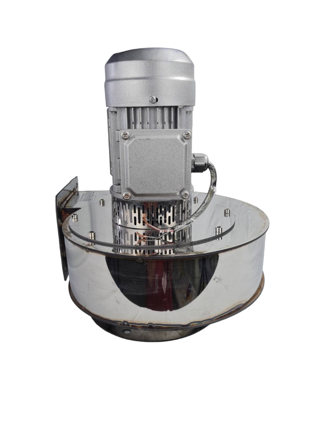 พัดลมโบเวอร์ สแตนเลส 304 ขนาด 370W 220V สามารถทนความร้อนได้สูง 200องศาและทนกัดกร่อนสูงใช้งานกับสารเคมี อาหาร และงานที่มีความร้อนสูง