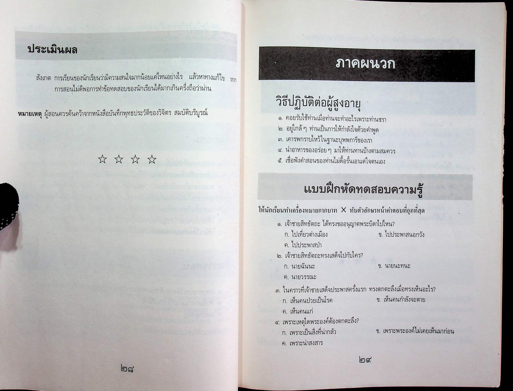 แผนการสอนวิชาประวัติพระพุทธศาสนา ชั้นต้น ปีที่ ๑ (ป.๔)