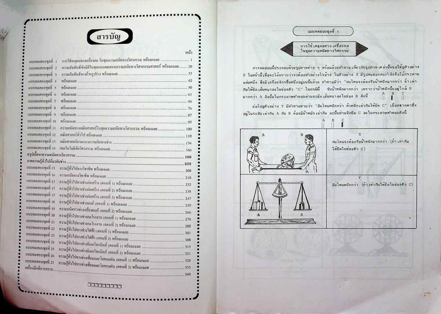 คู่มือสำหรับสอบเข้ามหาวิทยาลัย คณะวิศวกรรมศาสตร์ทุกสถาบัน ความถนัดทางช่าง