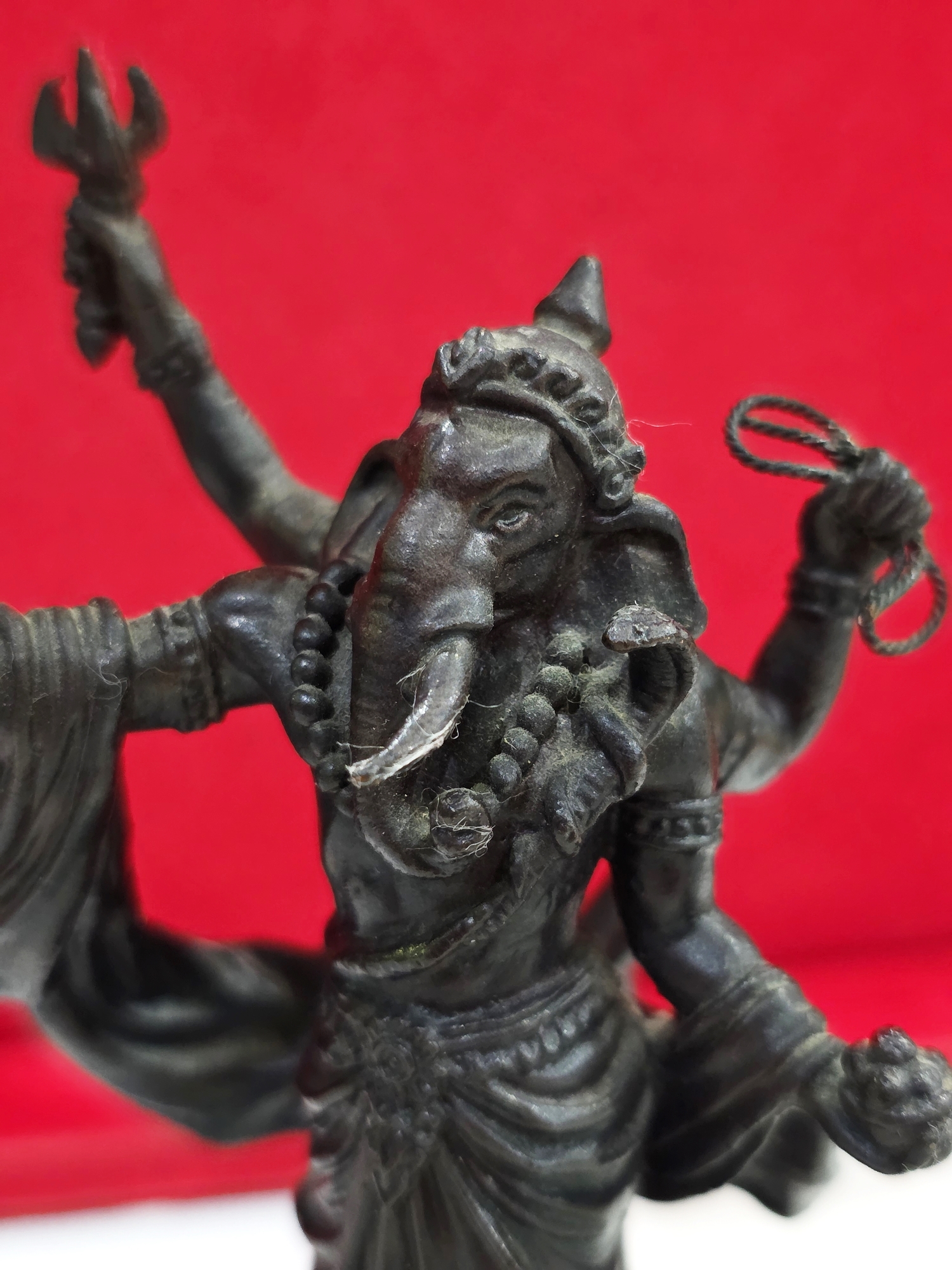 พระพิฆเนศ ปางมหาเทพ เวิร์คพอยท์ ขนาดบูชา 3.9 นิ้ว รุ่นเฉลิมพระเกียรติ 80พรรษา ในหลวง รัชกาลที่9 ปี2550 นิยม หายากมาก