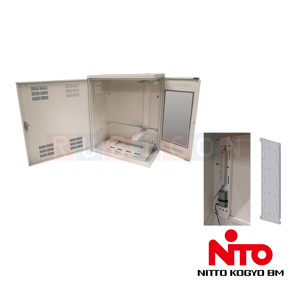 "NITTO KOGYO" NWRO-1P W115x500x185 mm. Optional accessory 'NWRO' Fixed panel and Vertical shelf set