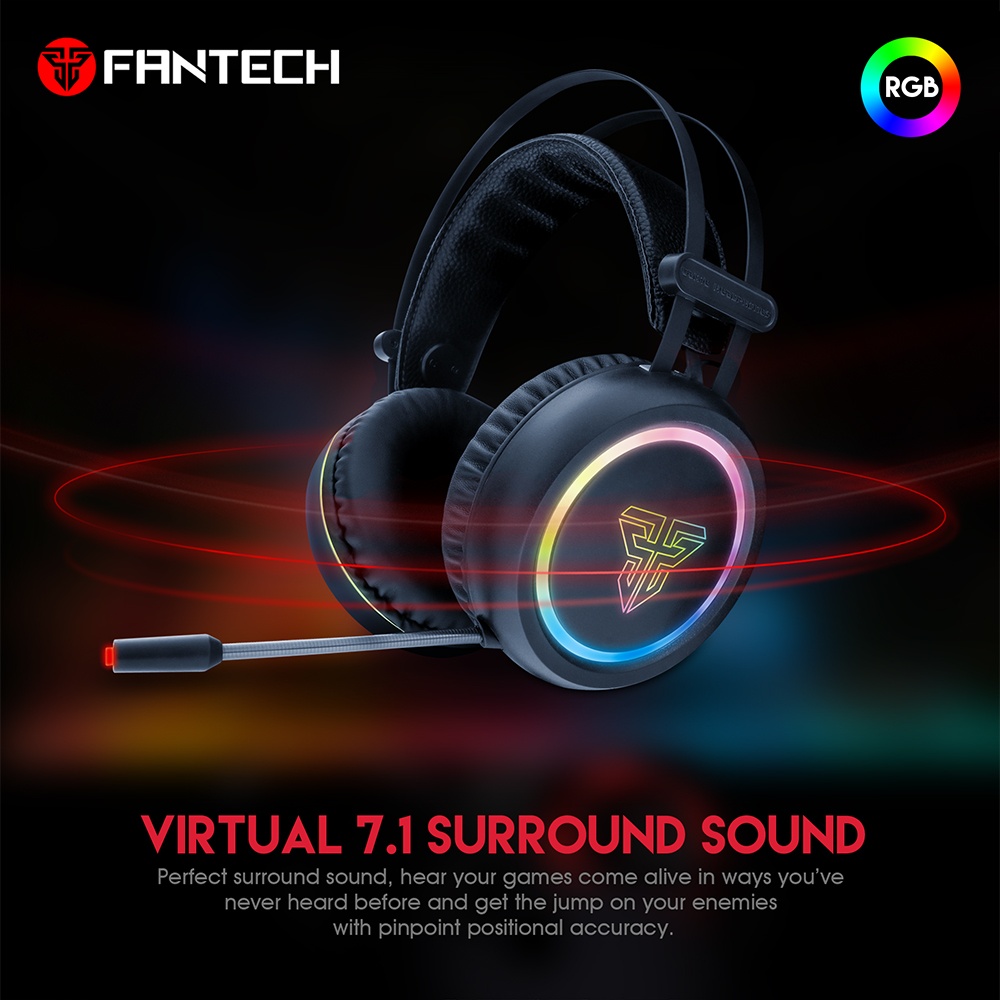 หูฟังเกมส์มิ่ง FANTECH รุ่น HG15 HEADSET CAPTAIN (7.1) RGB