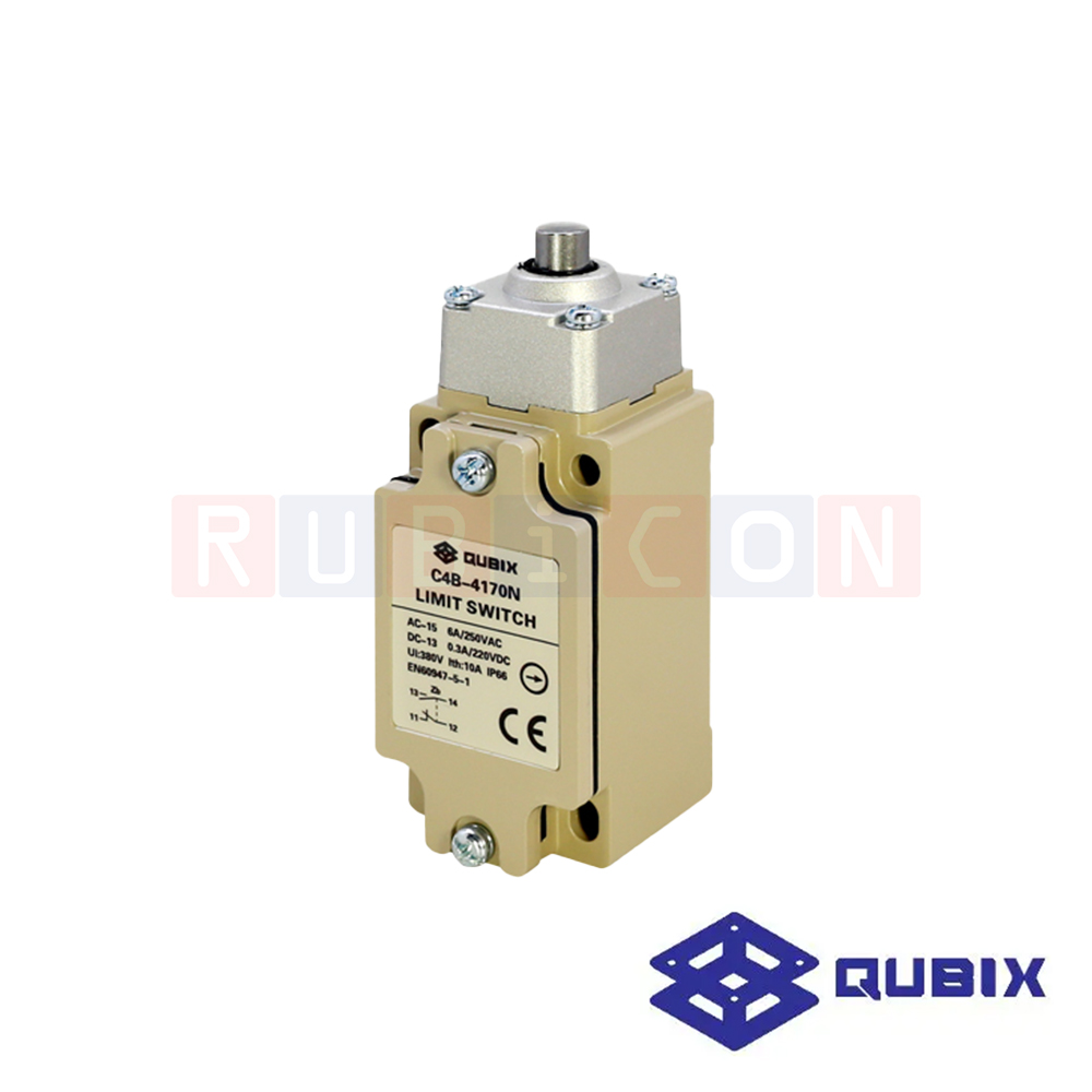 QUBIX C4B-4170N ลิมิตสวิตช์ TOP PLUNGER 10A / 250V DPDT 1NO, 1NC SCREW TYPE (LIMIT SWITCHES C4B SERIES)
