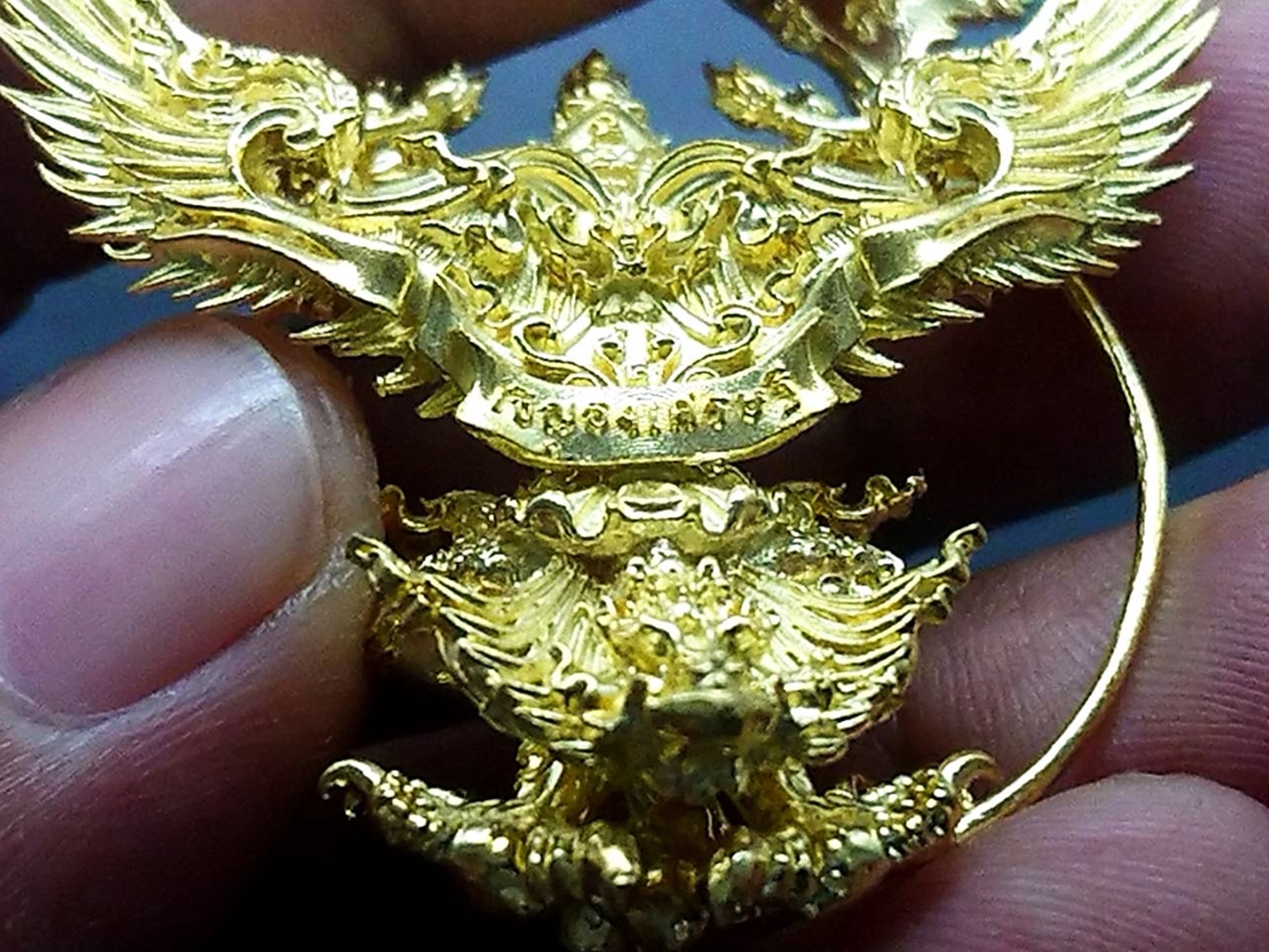 พญาครุฑทรงมหิธานุภาพ เชิญธงเศรษฐี วัดครุฑธาราม อยุธยา รุ่น4 เนื้อปัญจโลหะบังเกิดทรัพย์ วัดครุฑธาราม ปี2564