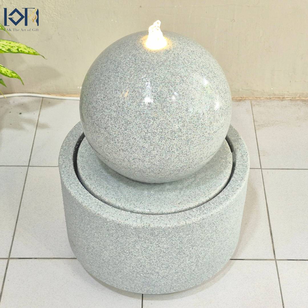 น้ำพุน้ำล้นตั้งพื้น รุ่นGranilite MZ16126JB อ่างน้ำพุตกแต่งบ้านเสริมฮวงจุ้ย น้ำพุมินิมอลโมเดิร์น น้ำตกจำลอง